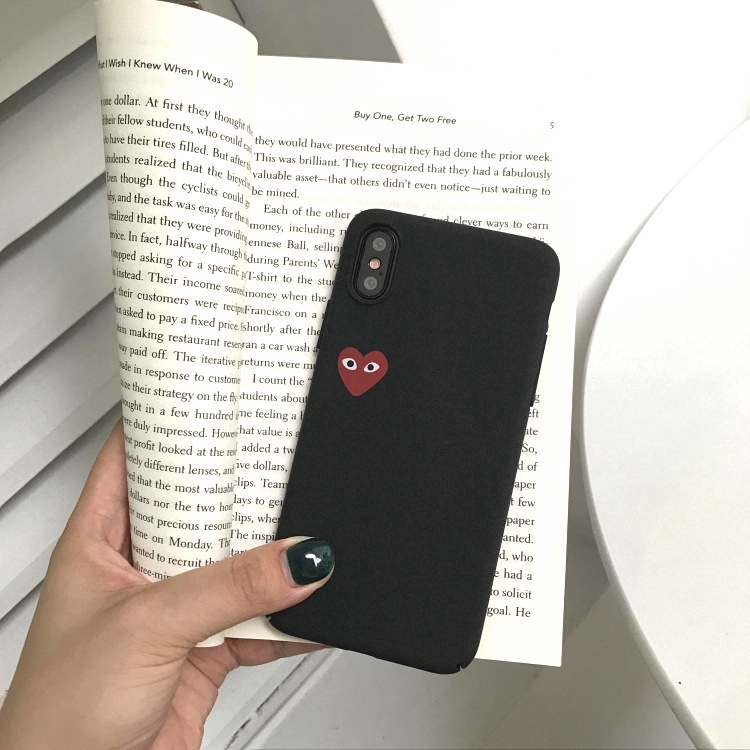 Ốp lưng điện thoại nhựa cứng iPhone X 6 6S 7 8 Plus 6SPlus 7plus hình trái tim | BigBuy360 - bigbuy360.vn