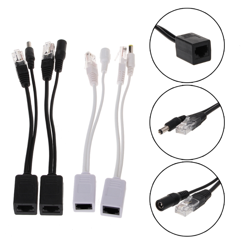 Bộ đầu vào Bộ chuyển đổi tín hiệu đầu ra RJ45 Bộ chia cáp POE Bộ nguồn thụ động qua Ethernet 12-48V