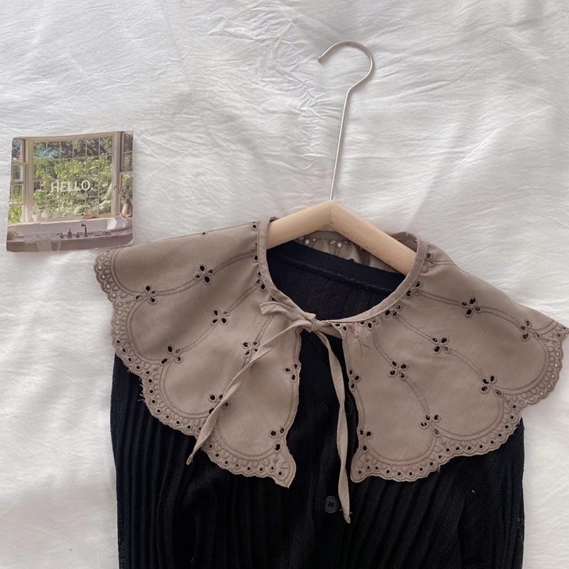 Cổ Áo Sơ Mi Giả Phối Ren Hoa Xinh Xắn Thời Trang