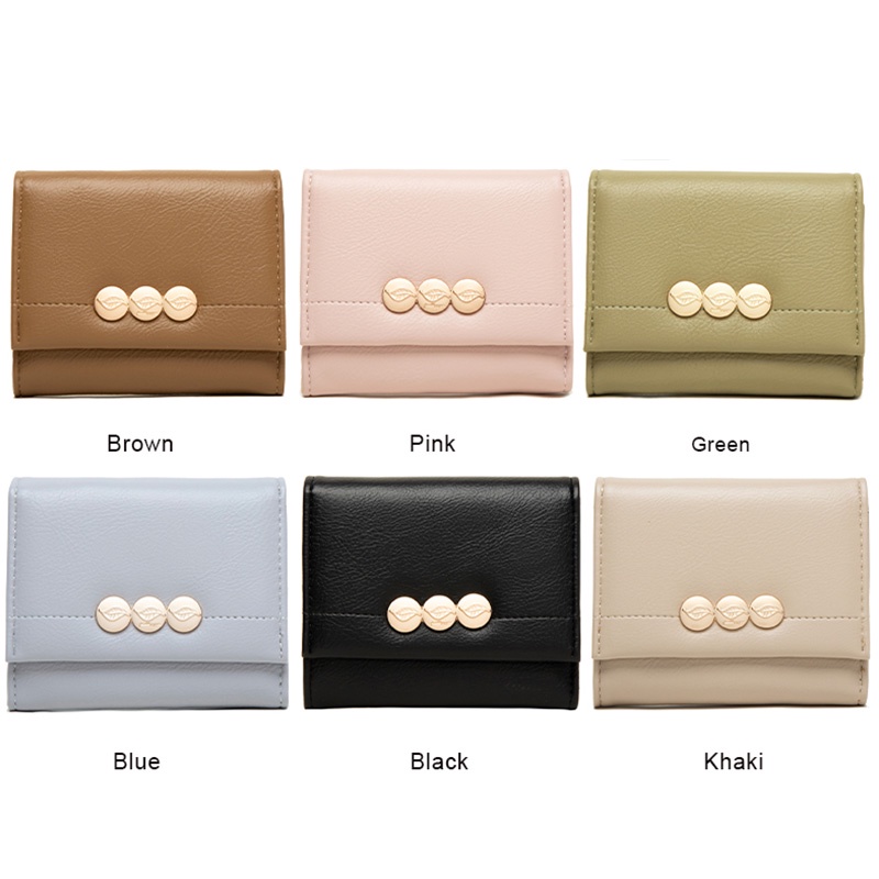 Ví Ngắn Đựng Thẻ Gập Ba Dành Cho Nữ