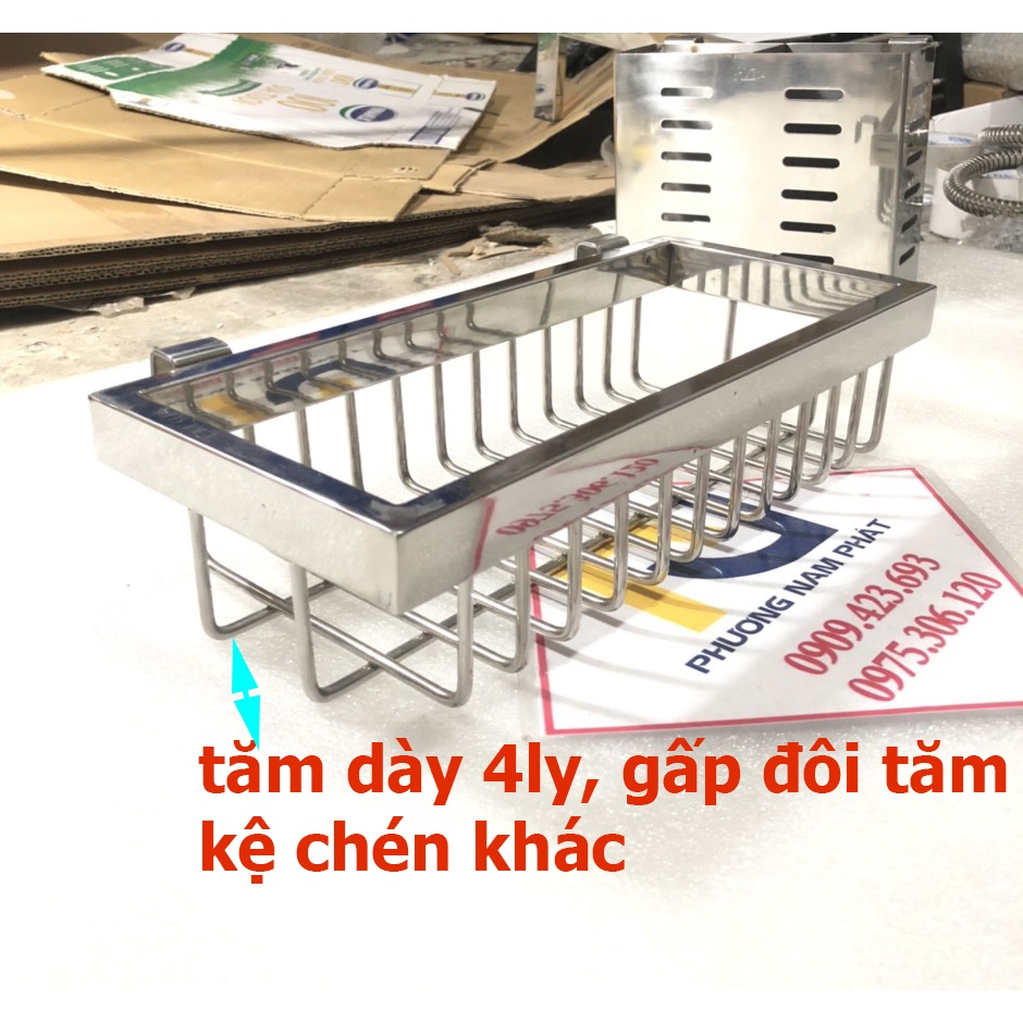 [CHẮC CHẮN NHẤT-TĂM 4LY} Kệ Chén Đa Năng 100% INOX 304 ĐẶT TRÊN THÀNH CHẬU 2 HỘC,KỆ 2 ỐNG ĐŨA KỆ 86cm-96cm-106cm Trắng