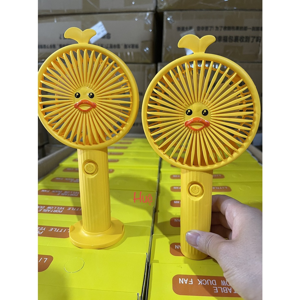Fnelse Quạt Mini Để Bàn Hình Chú Vịt Vàng Dễ Thương