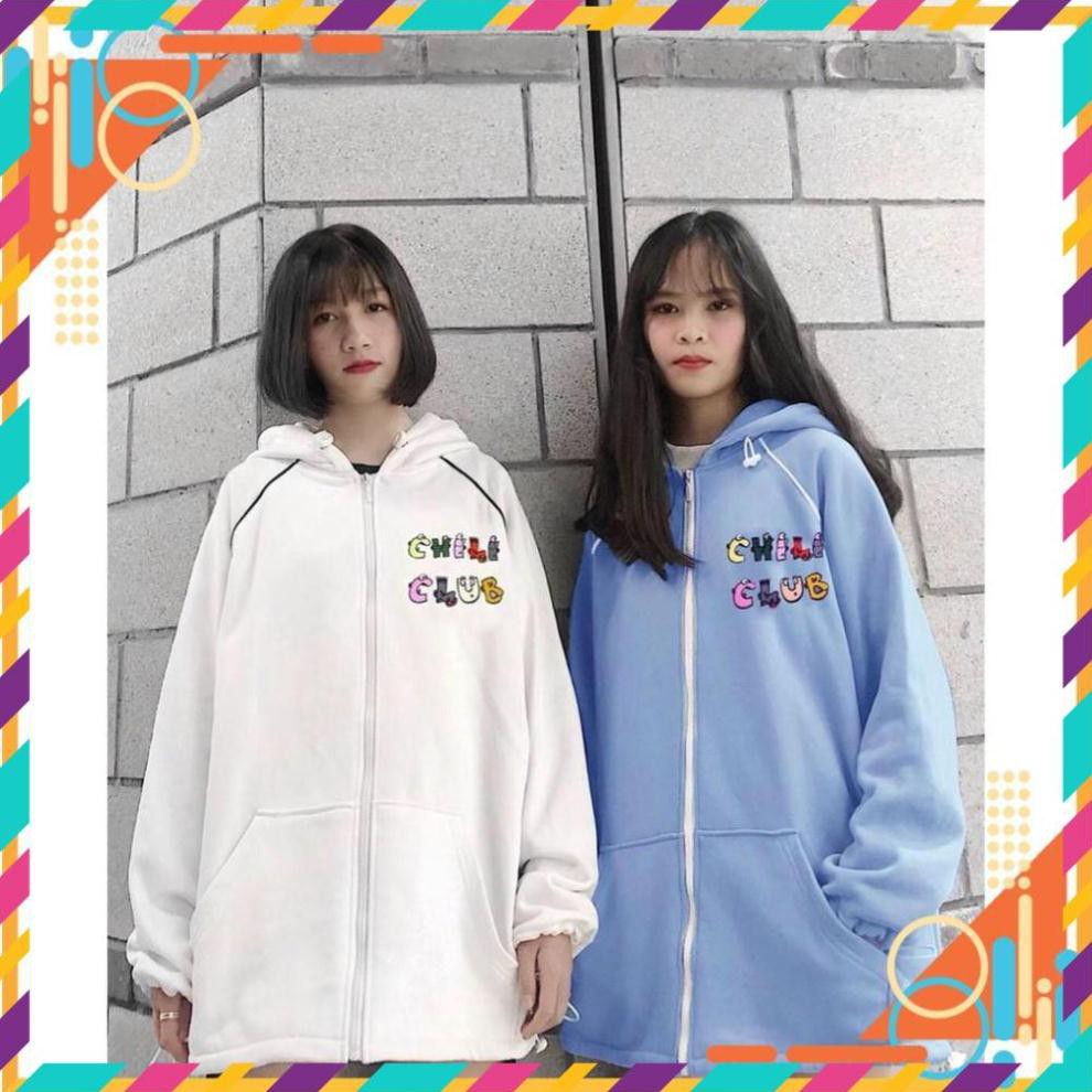 [Mặc Bao Đẹp] Áo khoác nỉ - Áo Hoodie form rộng unisex in CHILL CLUB cực cá tính , Hoodie Nỉ Kiểu Mới AH
