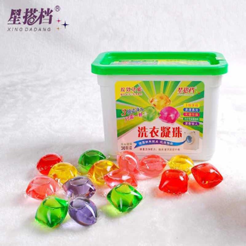 đối tác ngôi sao hạt gel giặt quần áo cô đặc hương thơm lâu dài hương thơm hạt giặt 30/50 gói gia đình