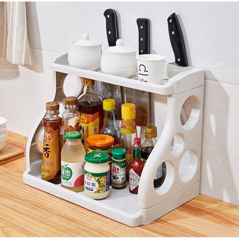 Kệ Đựng Gia VịFREESHIPDụng Cụ Nhà Bếp 2 Tầng Tiện Lợi