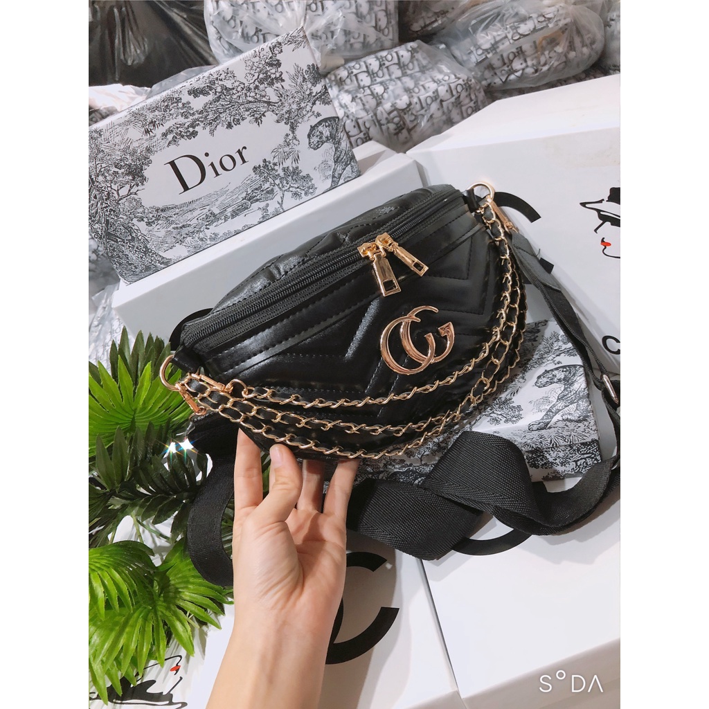 Túi nữ bao tử đeo bụng, túi đeo chéo da mềm, dây đeo bản to phong cách riêng, ấn tượng thu hút và cực chất.