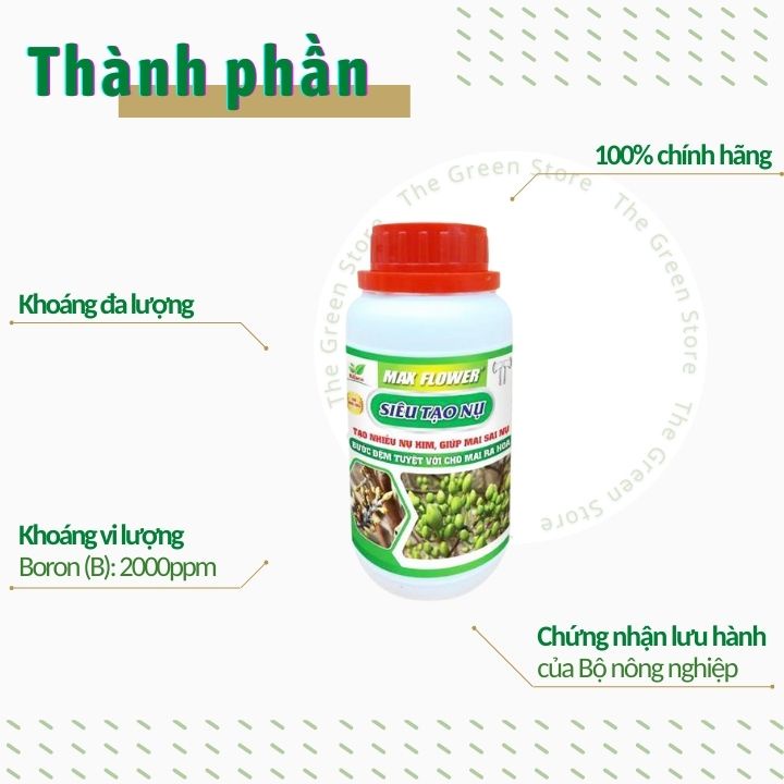 Phân bón Siêu tạo nụ mai vàng Max Flower , kích ra nhiều nụ, dưỡng nụ hoa