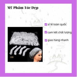 Mũ nilon chùm đầu, chùm tai - nilon dùng 1 lần - dụng cụ nhuộm tóc làm hóa chất ...
