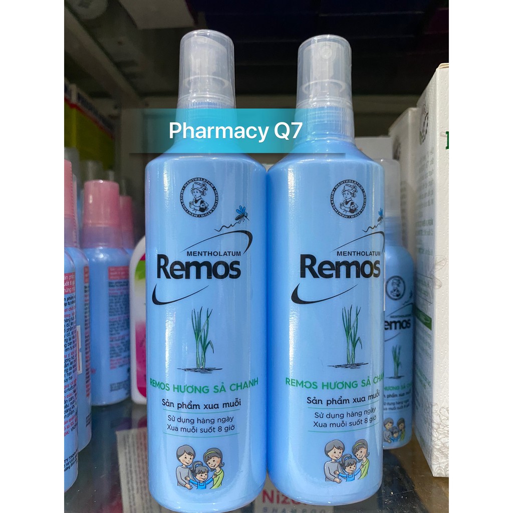 ✅ [CHÍNH HÃNG] XỊT CHỐNG MUOI REMOS HƯƠNG sả chanh 150 ML