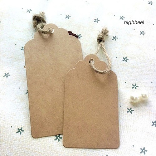 Set 100 Thẻ Tag Giấy Kèm Dây Thừng Dùng Để Trang Trí Đẹp Mắt