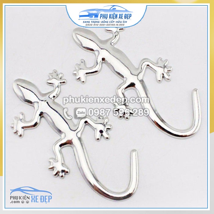 Decal dán xe ô tô MỚI NHẤT Thạch sùng Kim Loại - dán decal xe hơi