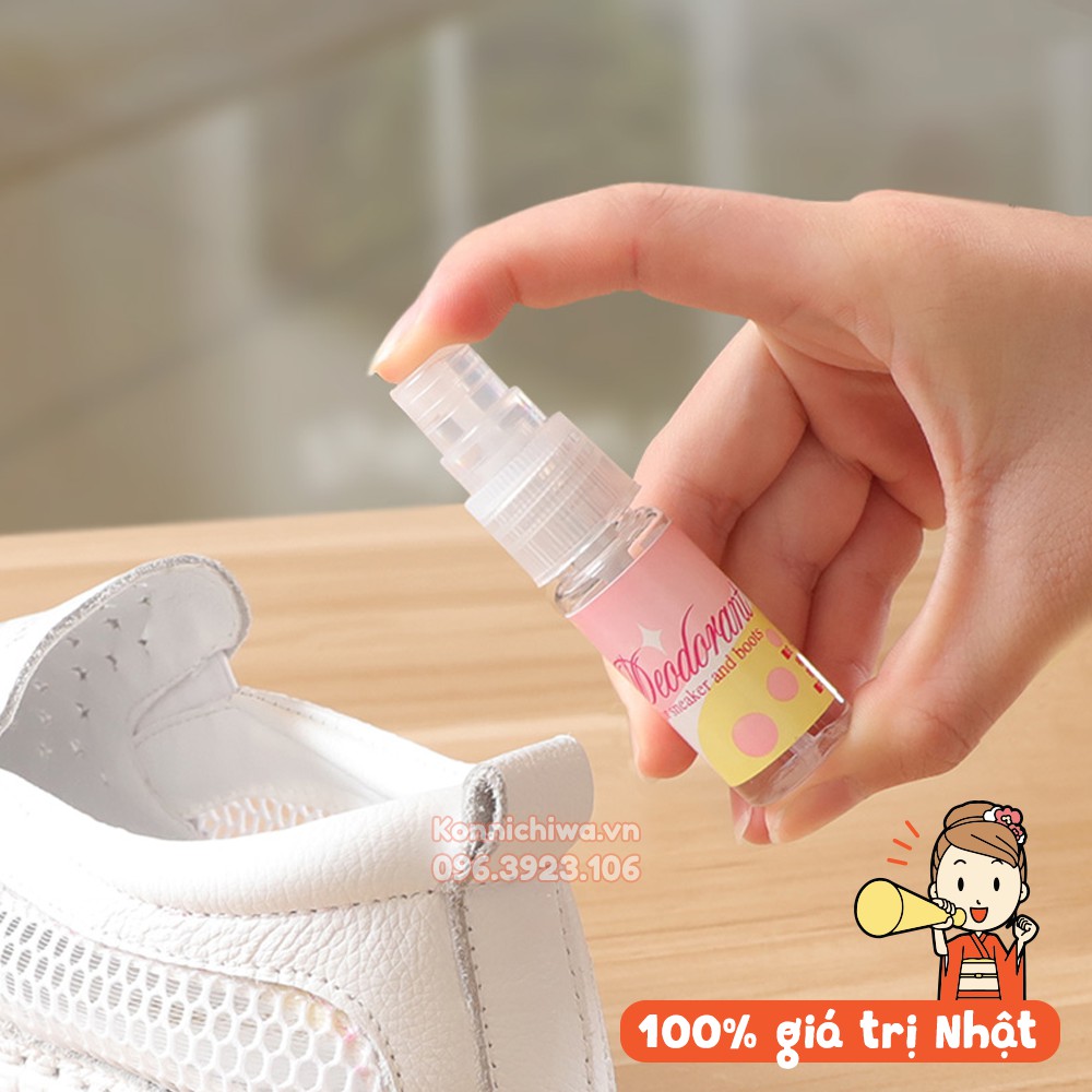 Xịt khử mùi hôi giày SANADA Nhật Bản chai 10ml - khử sạch mùi hôi chân trong giày dép, mùi khó chịu từ quần áo, đồ vải