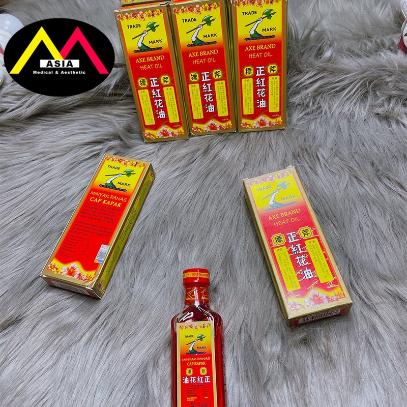 Dầu nóng Hồng Hoa hiệu cây búa , dầu gió giảm đau cơ lưng thấp khớp chuột rút bong gân bầm tím massage singapore 32ml