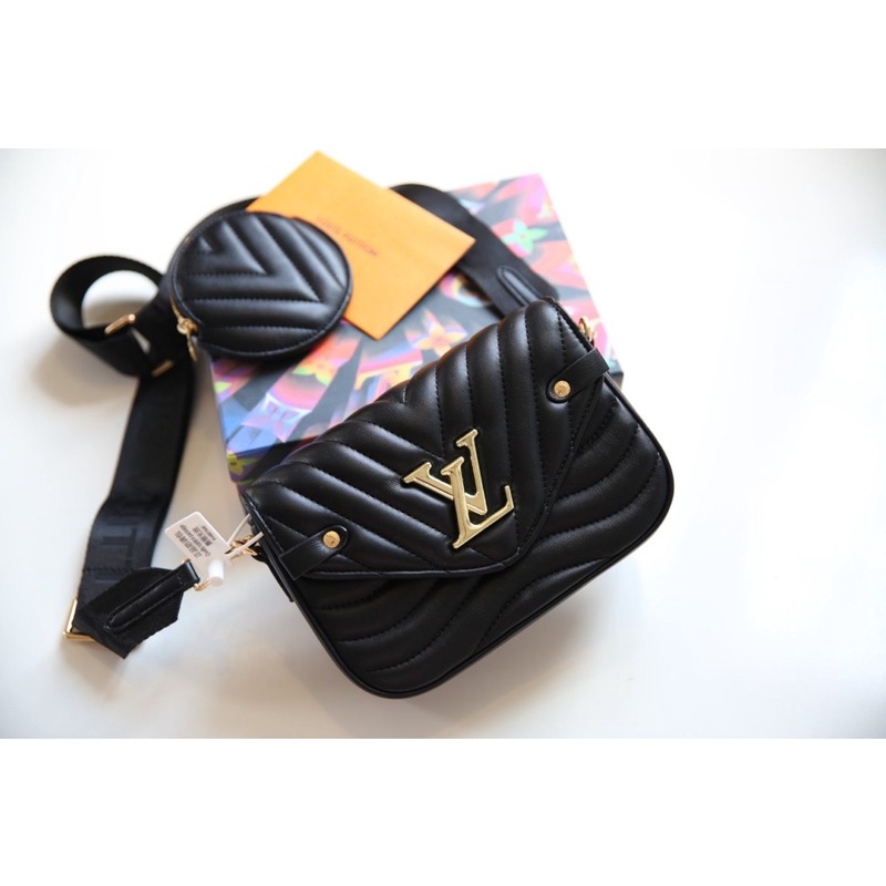 Túi xách nữ Chanel wave kèm 2 quai+ ví nhỏ