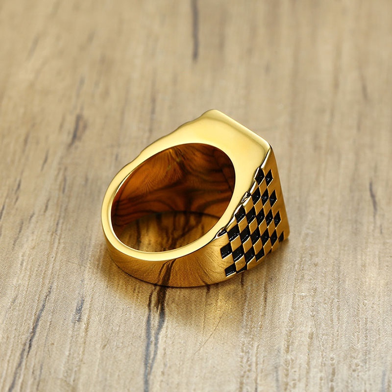 Nhẫn Thép Titan Đính Đá Thủy Tinh Thời Trang Cho Nam