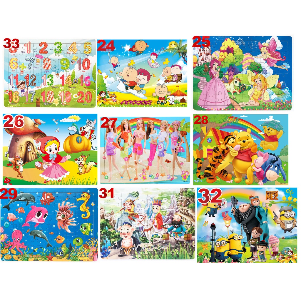 Bộ Đồ Chơi Ghép Hình 40-60 Mảnh Bằng Gỗ Cho Bé # 1-10