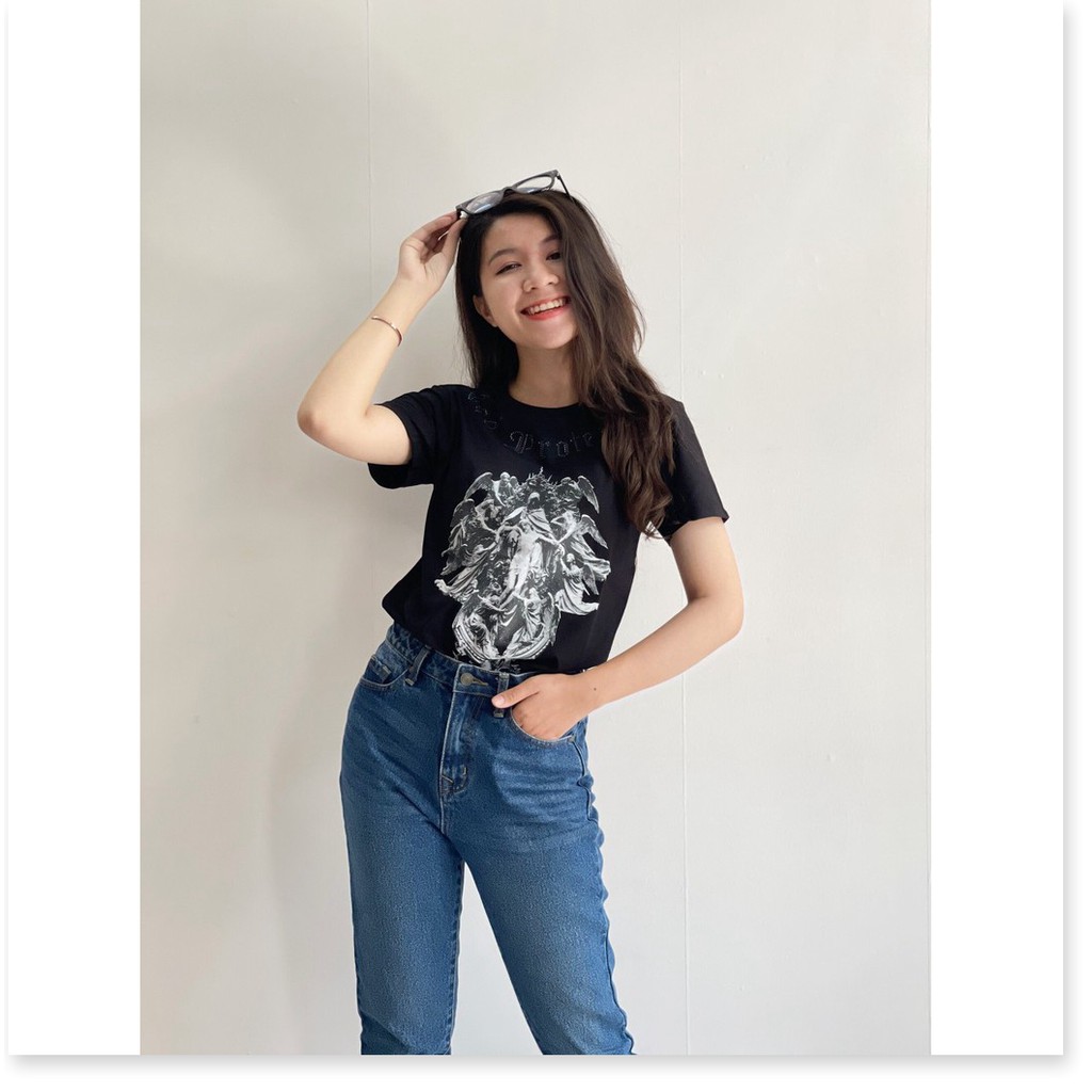 ÁO THUN CỔ TRÒN THIẾT KẾ HOA TIẾT SIÊU NGẦU,CHẤT LIỆU VÃI THOÁNG MÁT KHÁNH AN FASHION