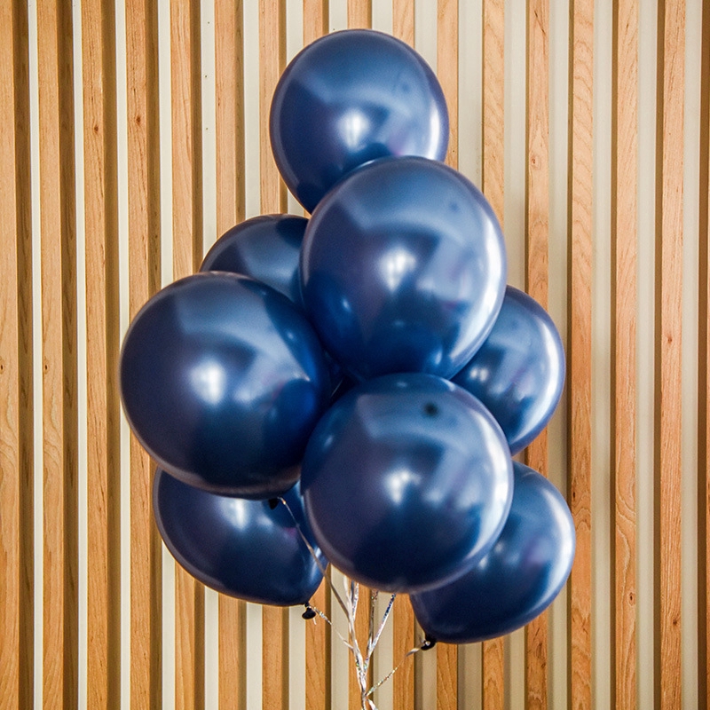 Bộ 10 bóng bay 12inch màu xanh dương chất lượng cao trang trí tiệc sinh nhật