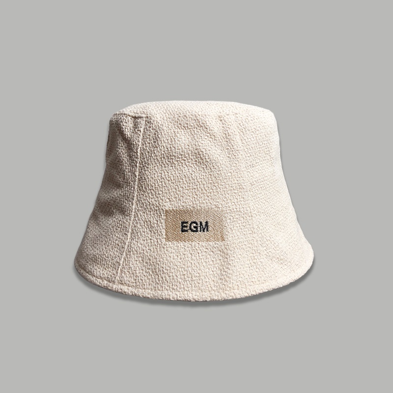 Nón Bucket Thêu Chữ EGM Phong Cách Nhật Bản Thời Trang Xuân Hè Cho Nữ