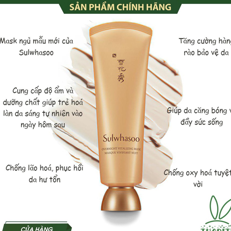 Gói mặt nạ ngủ dưỡng ẩm làm trắng Sulwhasoo Overnight Vitalizing Mask Masque Vivifant Nuit