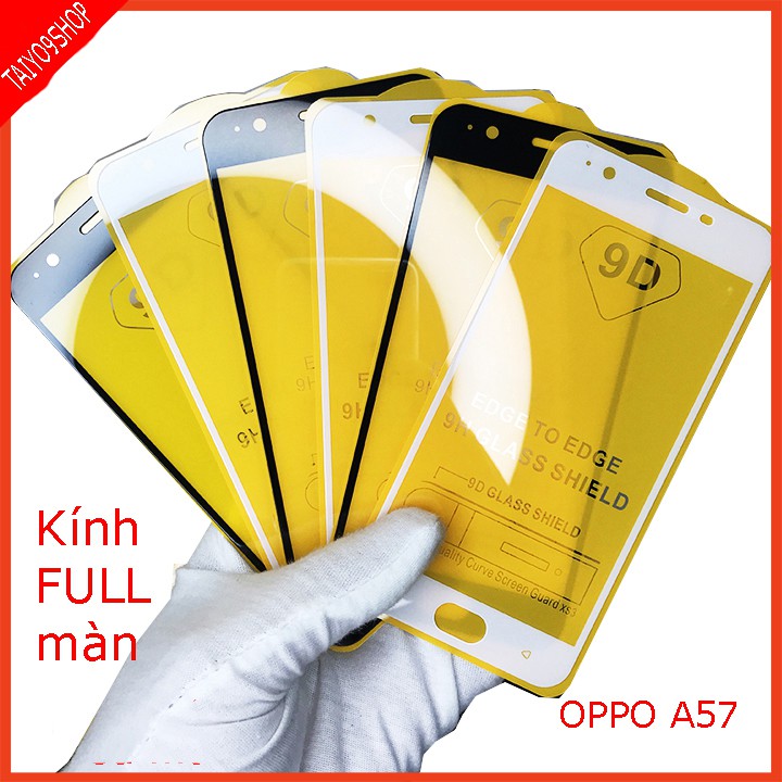 Cường lực FULL màn OPPO F3,F5,A37,A57,A59,A7,A71,A83 , Tặng kèm giấy lau kính khô và ướt AIYO9SHOP