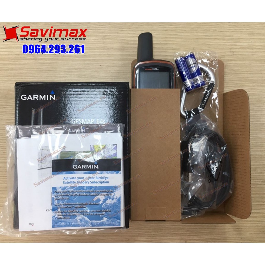 Máy định vị GPS Garmin, USA, máy đo diện tích đất cầm tay 64S nhập khẩu chính hãng