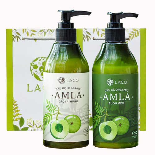 Dầu Gội Dầu Xả Amla Loco 300ML*2 Kích Mọc Ngăn Rụng Tóc Chính Hãng 100%