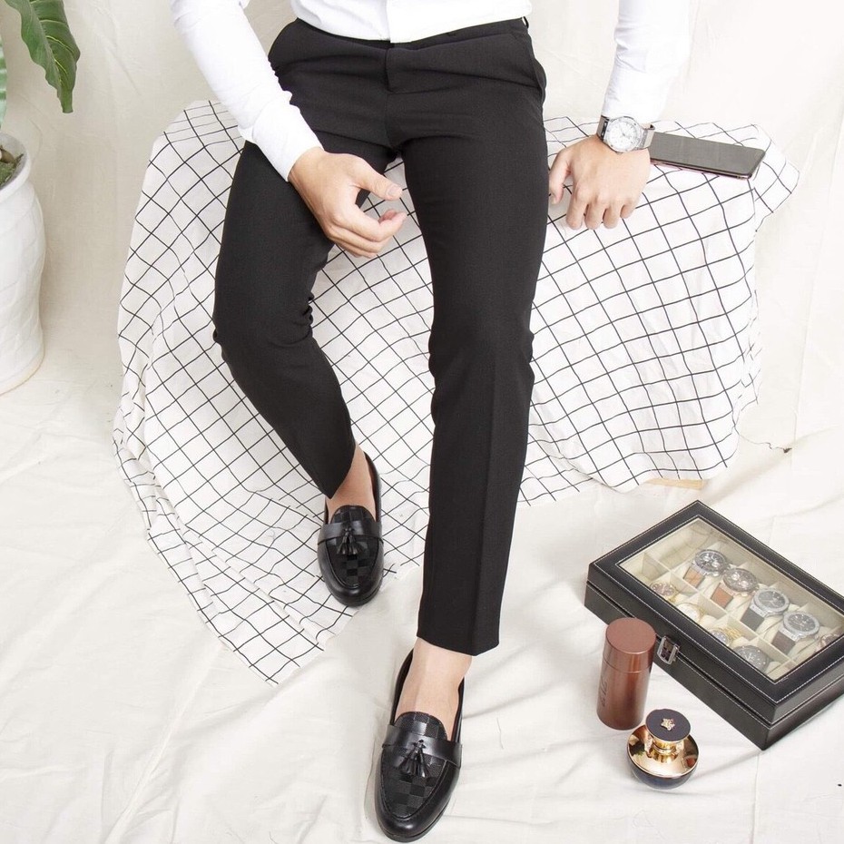 Quần Âu Nam Hàn Quốc Dáng Ôm Công Sở - Quần Tây Nam Vải Co Giãn Nhẹ Chống Nhăn Chống Xù | BigBuy360 - bigbuy360.vn