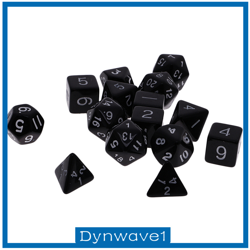 Xúc Xắc Acrylic 4-20 Mặt Rpg D4-D20 1) Kèm Túi Đựng Hiệu Dynwave1