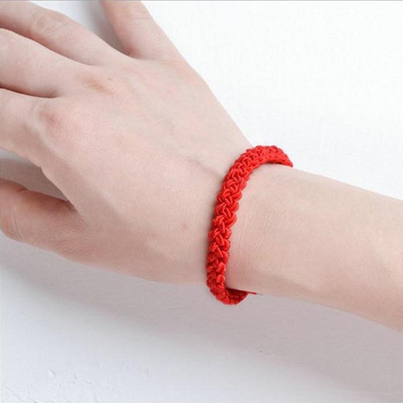 Vòng Tay Dây Đỏ May Mắn Có Khóa An Toàn Phong Cách Hàn Quốc Cho Cặp Đôi