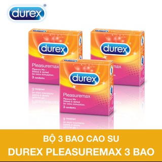 Bao cao su Durex Pleasuremax (3 cái/hộp)