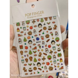 sticker hình dán noen trang trí móng tay