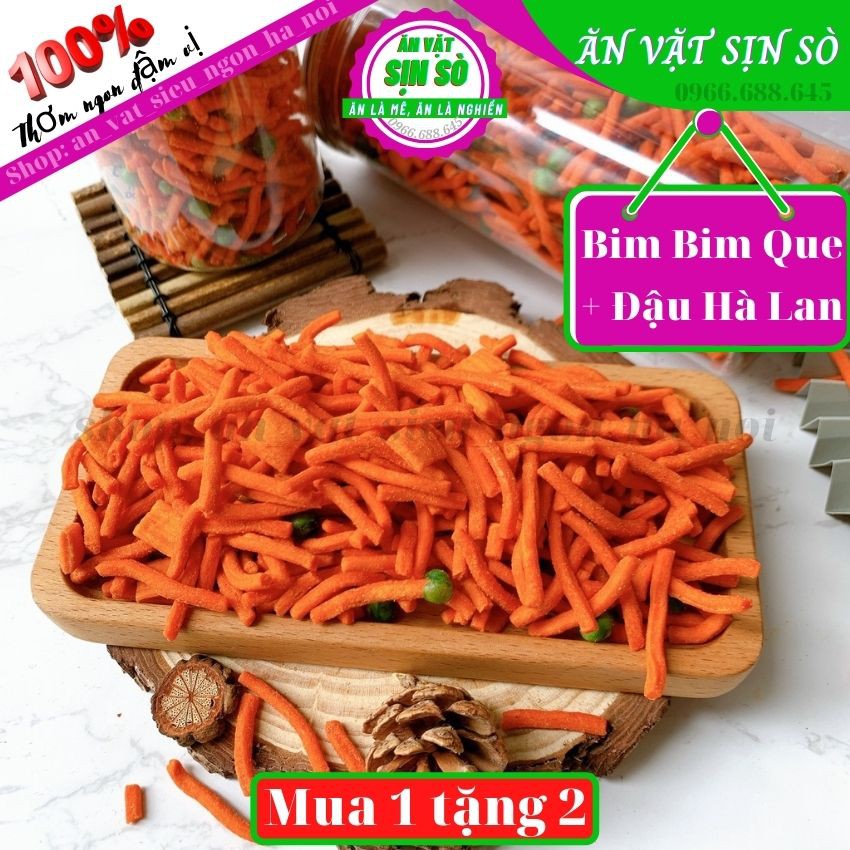 300gr Bim bim que, bim bim tăm + đậu Hà Lan - Tiệm ăn Vặt nhà SÒ cực ngon cực chất ăn là mê