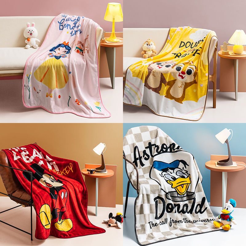 Chăn Flannel Mềm Mại Họa Tiết Chuột Mickey Hoạt Hình Dành Cho Trẻ Em