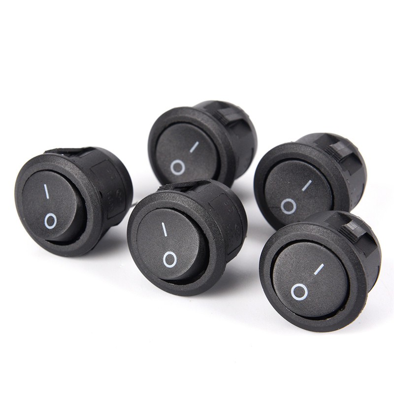 1 Công Tắc Tròn 2 Chấu ON-OFF + Vỏ Bọc Chống Thấm Nước Cho Xe Hơi