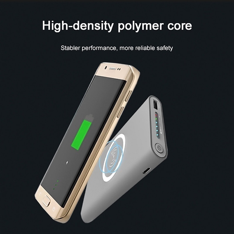 sạc dự phòng 50000mAh Power Bank Sạc không dây + Sạc có dây Chế độ kép