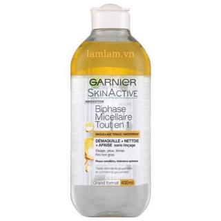 Nước Tẩy Trang Garnier Micellar Vàng Dầu Pháp tẩy trang sạch sâu, hiệu quả