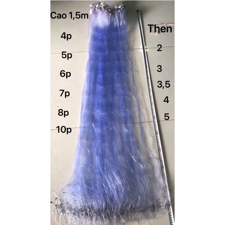 Lưới đánh cá 3 màn cao 1,5m (Mét lẻ 20m -&gt;50m)