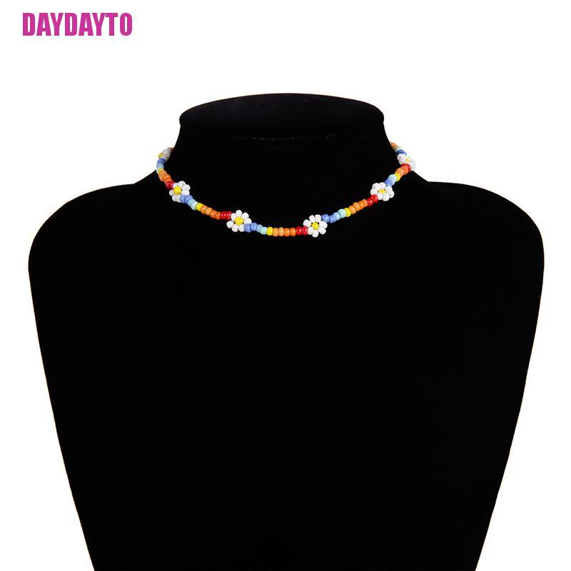 Vòng Cổ Choker Phối Hạt Và Hoa Phong Cách Boho Thời Trang Cho Nữ DIY