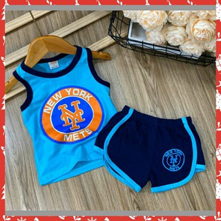 Bộ ba lỗ cotton 4c bé trai- đồ bộ trẻ em