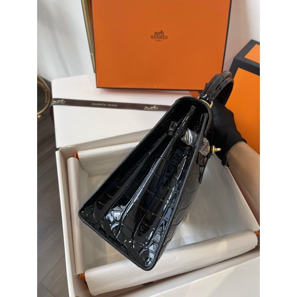 Túi xách nữ HM Kelly da bóng vân cá sấu