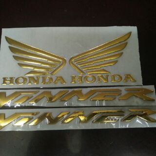 Bộ tem nổi  Winner crôm vàng vip