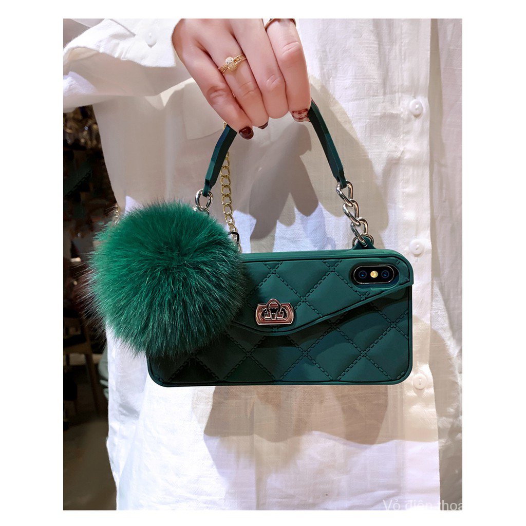 Ốp điện thoại silicon mềm kiểu ví đựng tiền xu có dây đeo thích hợp cho Apple iPhone 8 plus 12 pro xs max 11 12