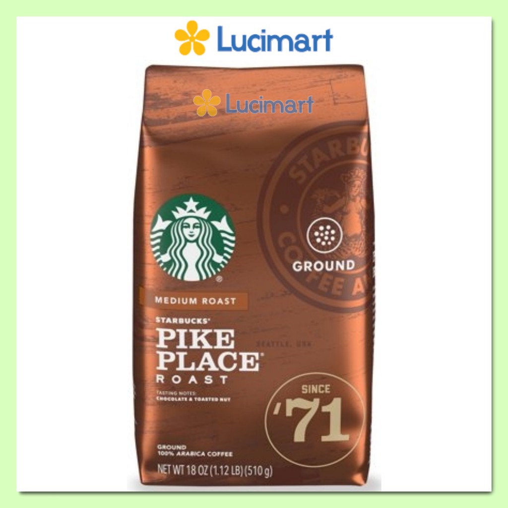 Cà phê Starbucks rang xay sẵn 100% Arabica Coffee Medium gói 510g [Hàng Mỹ]