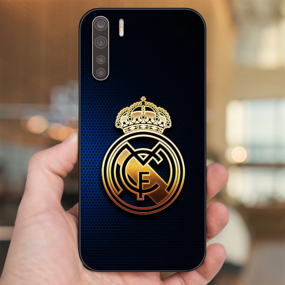 Ốp lưng Oppo A91, Reno 3 viền đen in hình Real Madrid