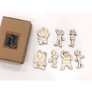 TO MÀU GỖ DORAEMON (7 NHÂN VẬT)