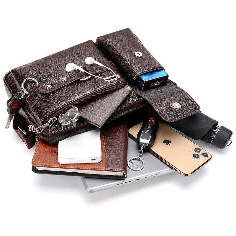 WEIXIER Túi Xách Da Thời Trang Dành Cho Nam