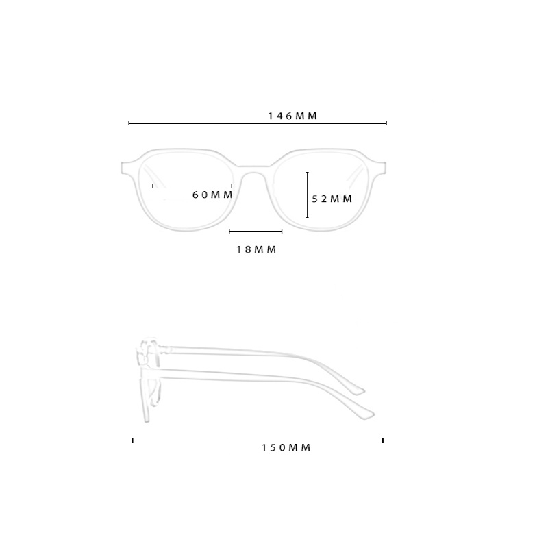 Mắt kính gọng vuông trong suốt chống tia bức xạ thời trang Hàn Quốc cho nam và nữ