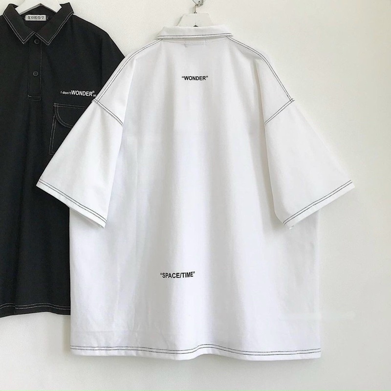 Áo Polo Tay Lỡ ZORO Form Rộng May Chỉ Nổi Vải Chân Cua Dày Dặn Phong Cách Hàn Quốc Unisex