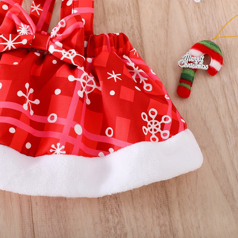 Combo bộ đồ bé gái 0-18 tháng dài tay bodysuit liền thân Váy Giáng Sinh set thời trang cho bé trẻ em sơ sinh